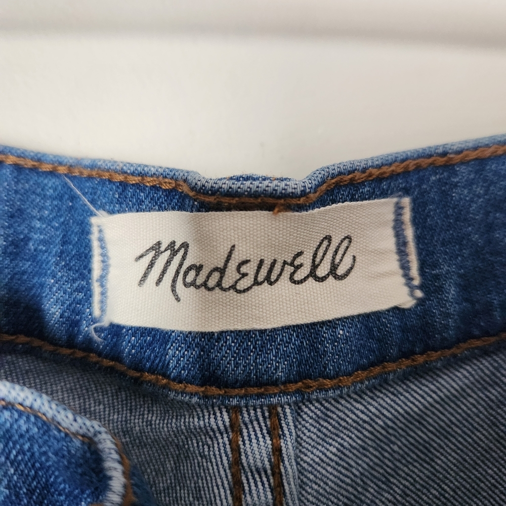 Madewell | The High-Rise Slim Boyfriend Distressed Raw Hem Jeans - Size 30 - Picture 8 of 10
